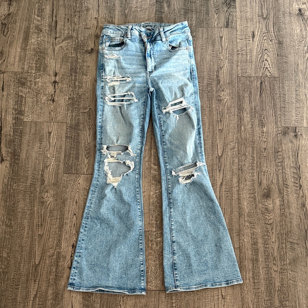 American Eagle Outfitters Light Blue Flare Jeans